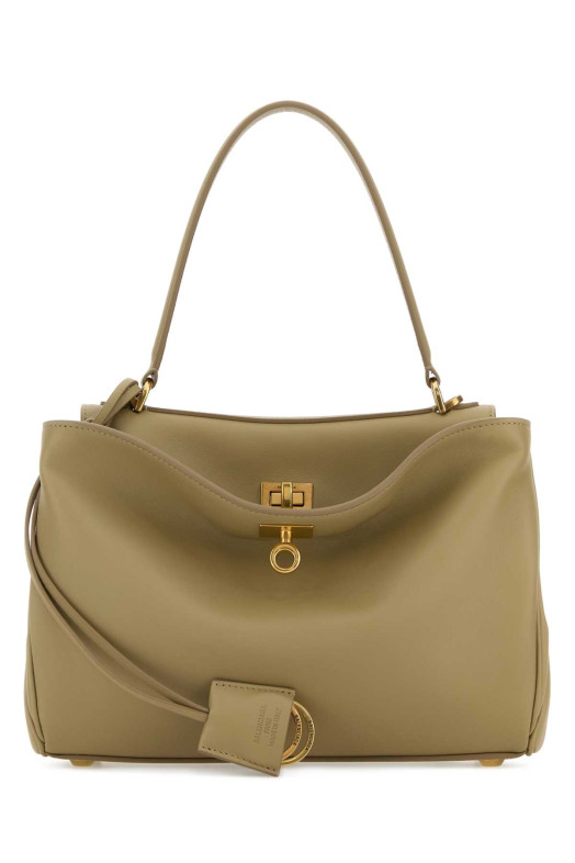 Невелика шкіряна сумочка Rodeo від BALENCIAGA салатового кольору (7897792AA4V)