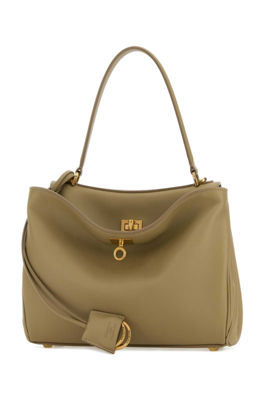 Невелика шкіряна сумочка Rodeo від BALENCIAGA салатового кольору (7897792AA4V)