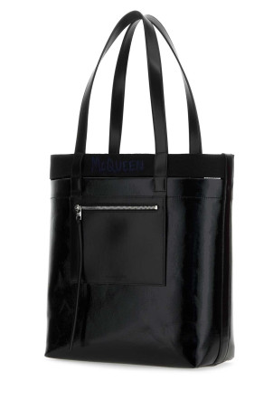 Black canvas shopping bag ALEXANDER MCQUEEN (7917691AAS0)