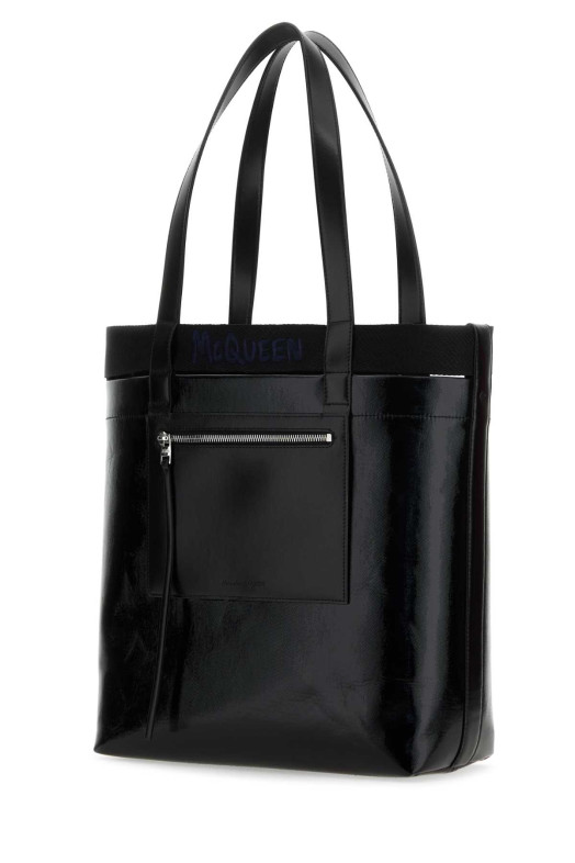 Black canvas shopping bag ALEXANDER MCQUEEN (7917691AAS0)