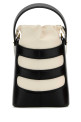 Two-tone leather mini The Rise bucket bag Black ALEXANDER MCQUEEN (7959001VPHG)