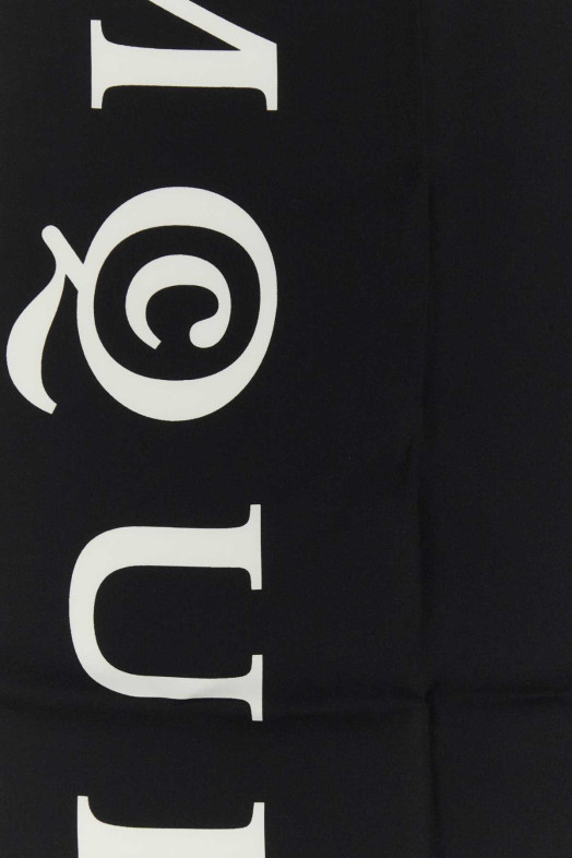 Black silk foulard Black and white ALEXANDER MCQUEEN (8064893001Q)