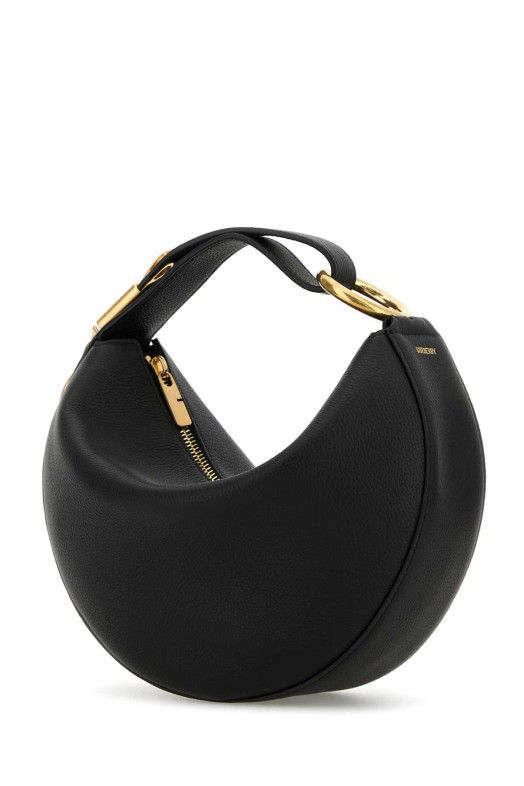 Black leather handbag Black BURBERRY (8104815)