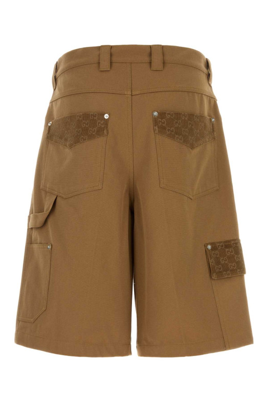 Caramel cotton bermuda shorts GUCCI (851721ZAUJI)