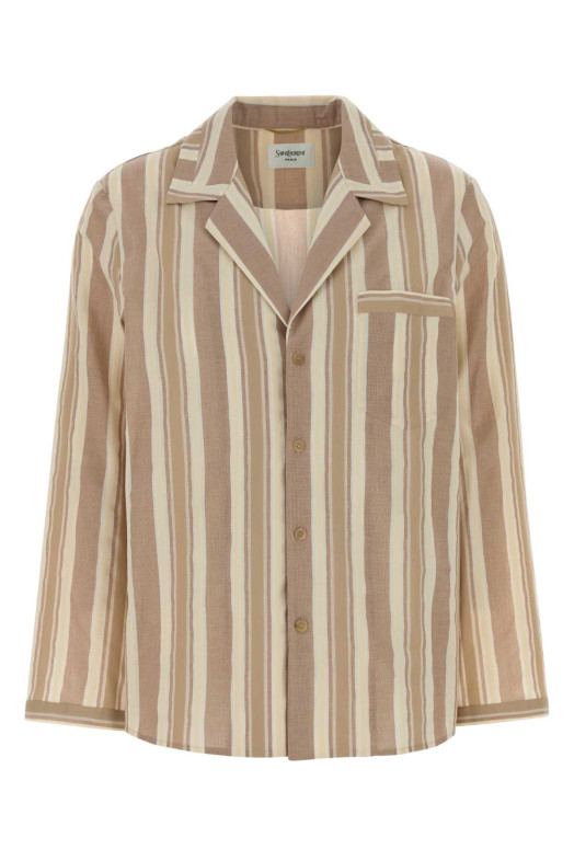 Бавовняна сорочка з вишивкою SAINT LAURENT (857276Y2N58)