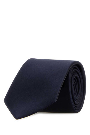 Midnight blue satin tie SAINT LAURENT (8583553Y011)