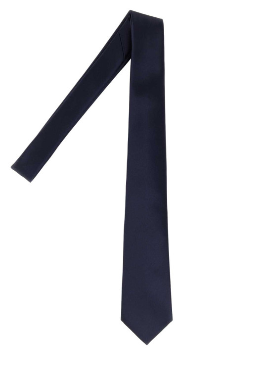 Midnight blue satin tie SAINT LAURENT (8583553Y011)