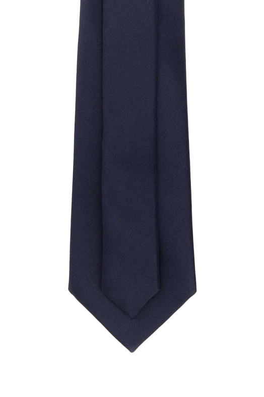 Midnight blue satin tie SAINT LAURENT (8583553Y011)