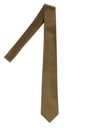 Sage green satin tie SAINT LAURENT (8594423Y011)