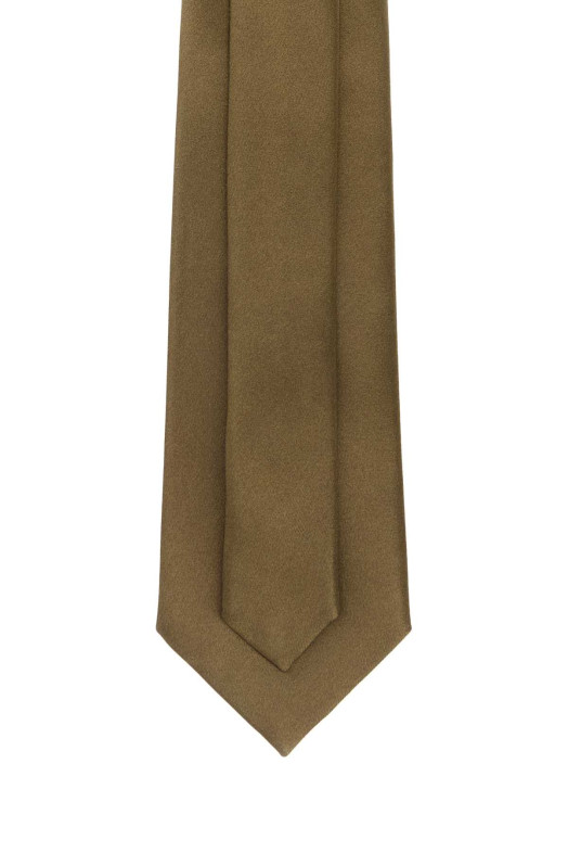 Sage green satin tie SAINT LAURENT (8594423Y011)