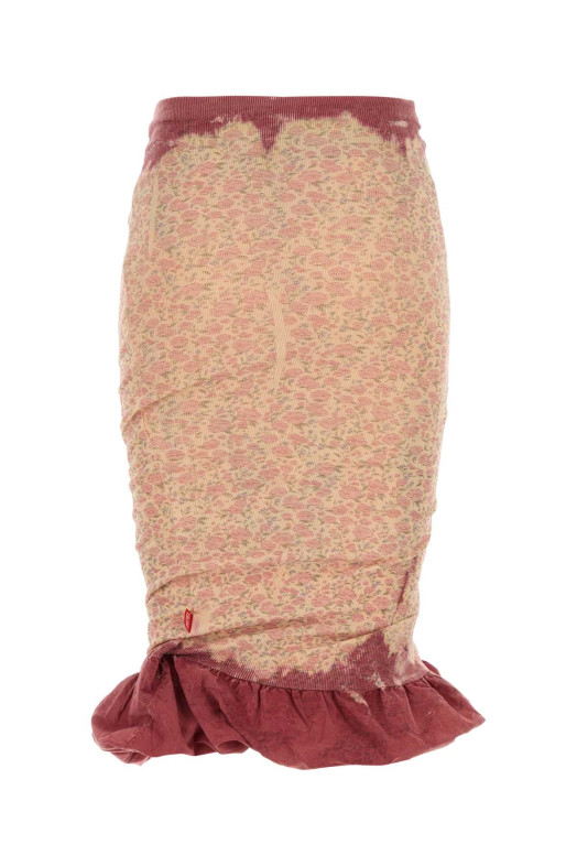 Printed stretch cotton O-Pale skirt DIESEL (A229400IFBA)