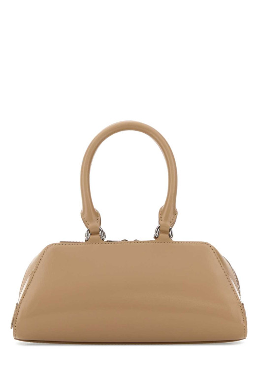 Beige leather mini Antigona East-West handbag Gold GIVENCHY (BB5146B2EN)