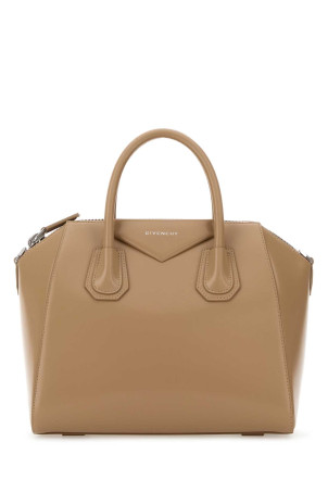 Beige leather small Antigona handbag Gold GIVENCHY (BB5149B00D)