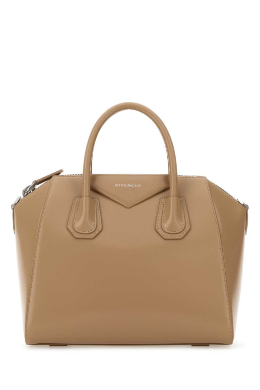 Beige leather small Antigona handbag Gold GIVENCHY (BB5149B00D)