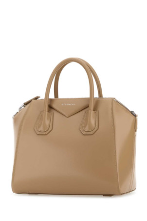 Beige leather small Antigona handbag Gold GIVENCHY (BB5149B00D)