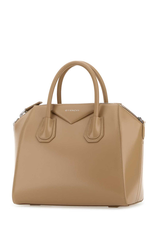 Beige leather small Antigona handbag Gold GIVENCHY (BB5149B00D)