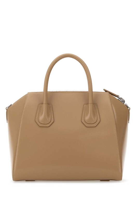 Beige leather small Antigona handbag Gold GIVENCHY (BB5149B00D)