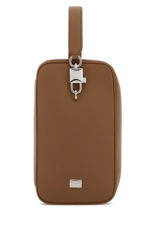 Camel leather Lock handbag DOLCE & GABBANA (BM2449A0370)