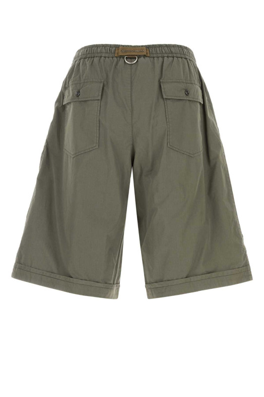 Olive green poplin bermuda shorts DOLCE & GABBANA (GP1F9TFU5YP)