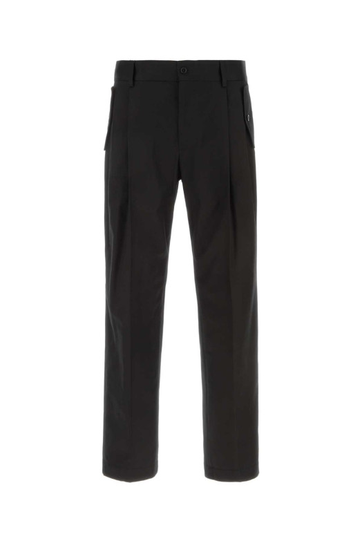 Black stretch cotton pant Black DOLCE & GABBANA (GP1O8TFUFJU)