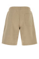 Beige cotton bermuda shorts AMI (HSO803747)
