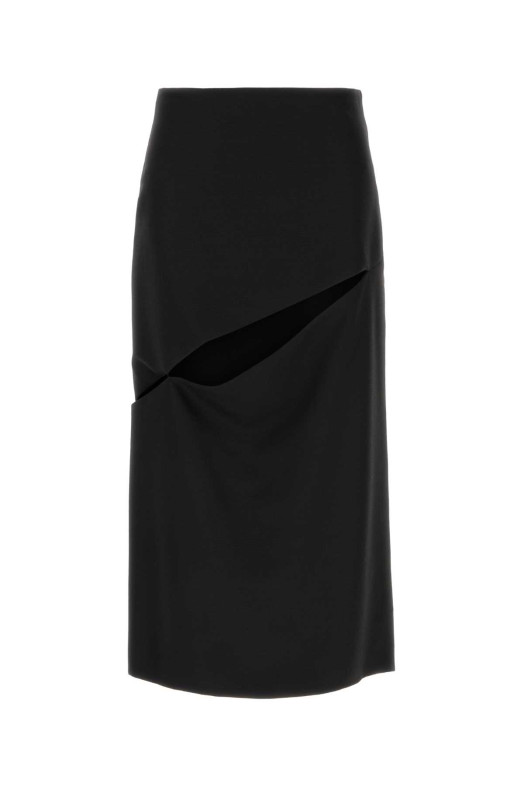 Black wool blend skirt JIL SANDER (J03MA0294J40330)