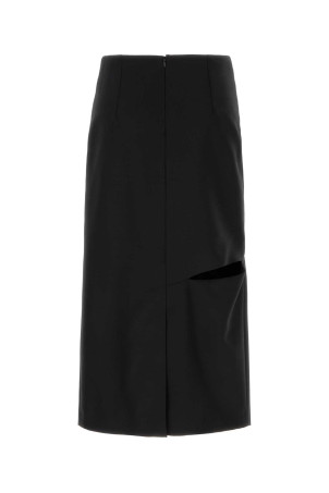 Black wool blend skirt JIL SANDER (J03MA0294J40330)