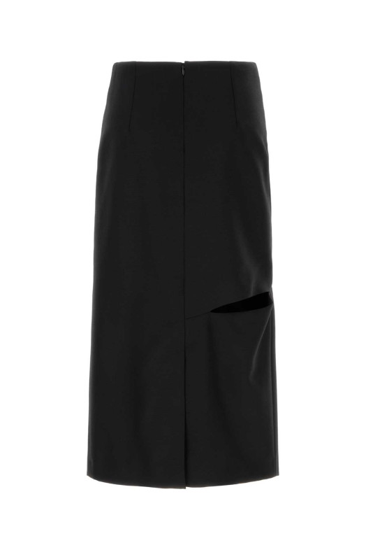 Black wool blend skirt JIL SANDER (J03MA0294J40330)