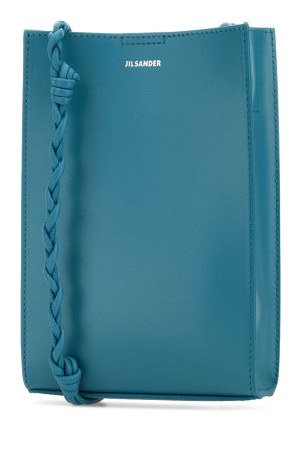 Turquoise leather small Tangle shoulder bag JIL SANDER (J07WG0001P5354)