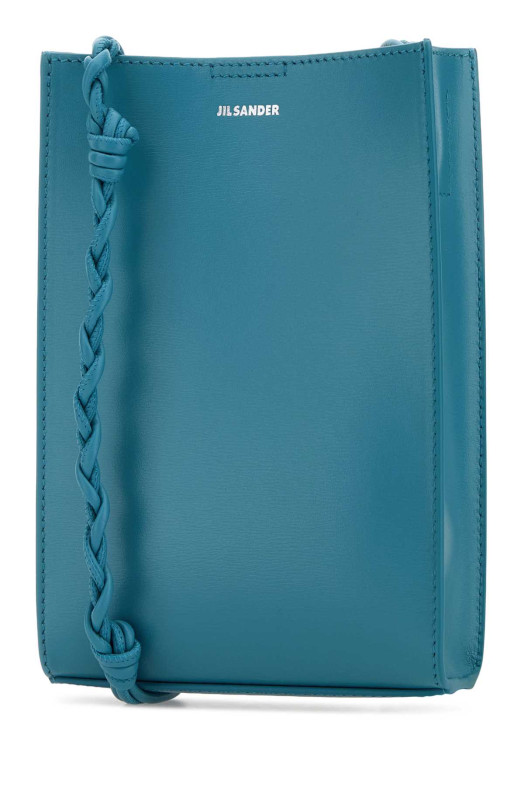 Turquoise leather small Tangle shoulder bag JIL SANDER (J07WG0001P5354)