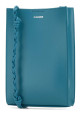 Turquoise leather small Tangle shoulder bag JIL SANDER (J07WG0001P5354)