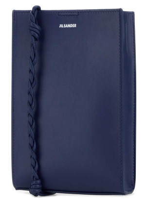 Navy blue leather small Tangle shoulder bag JIL SANDER (J07WG0001P9044)