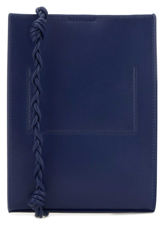 Navy blue leather small Tangle shoulder bag JIL SANDER (J07WG0001P9044)