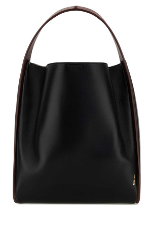 Black leather Pivot bucket bag JIL SANDER (J08ZH0102P9166)