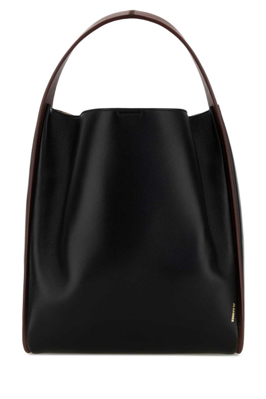 Black leather Pivot bucket bag JIL SANDER (J08ZH0102P9166)