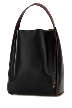 Black leather Pivot bucket bag JIL SANDER (J08ZH0102P9166)
