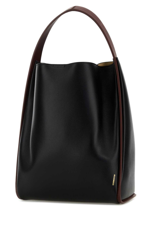 Black leather Pivot bucket bag JIL SANDER (J08ZH0102P9166)