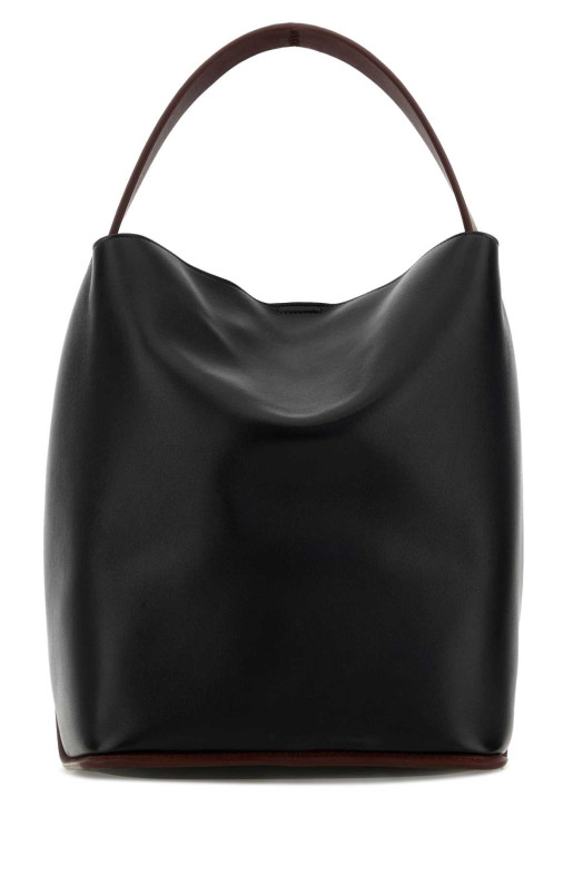 Black leather Pivot bucket bag JIL SANDER (J08ZH0102P9166)