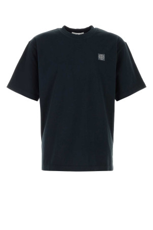 Midnight blue cotton t-shirt Black STONE ISLAND (L1S152100030S0115)