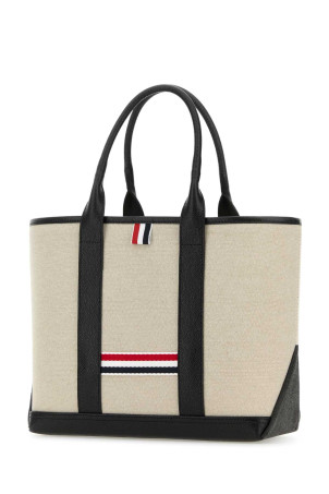 Sand canvas Rwb-Stripe shopping bag THOM BROWNE (MAG390AF0492)