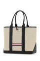 Sand canvas Rwb-Stripe shopping bag THOM BROWNE (MAG390AF0492)
