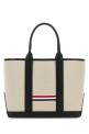 Sand canvas Rwb-Stripe shopping bag THOM BROWNE (MAG390AF0492)