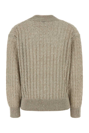 Dove grey linen blend sweater BRUNELLO CUCINELLI (MCO559702)