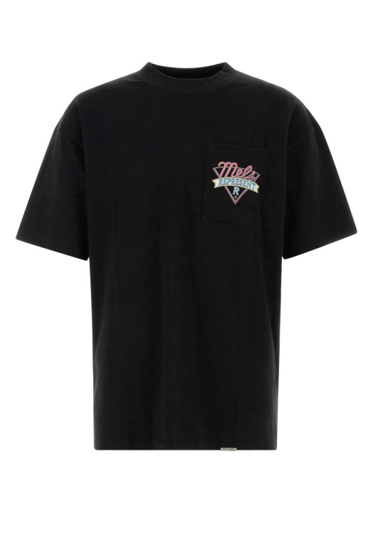 Black cotton oversize t-shirt REPRESENT (MLM100565)
