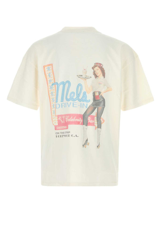 Ivory cotton oversize t-shirt REPRESENT (MLM100565)