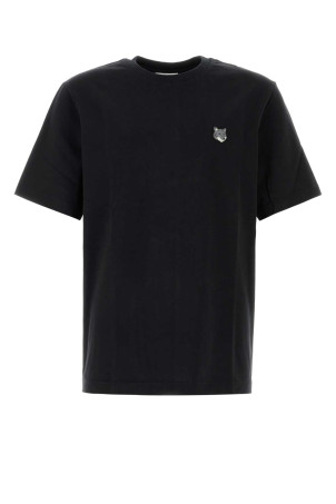 Black cotton t-shirt MAISON KITSUNE (PM00108KJ7025)