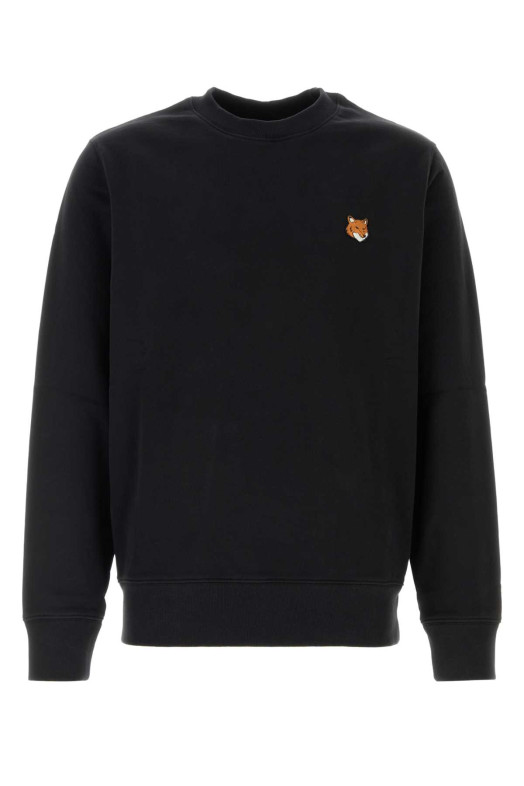 Black cotton sweatshirt MAISON KITSUNE (PM00303KM0340)