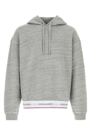 Melange grey cotton oversize sweatshirt DSQUARED (S71GU0768D25026)