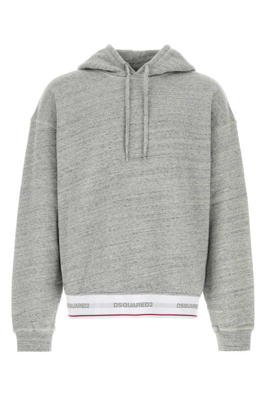 Melange grey cotton oversize sweatshirt DSQUARED (S71GU0768D25026)