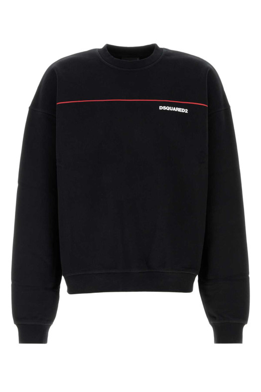 Black cotton sweatshirt DSQUARED (S71GU0770D25028)